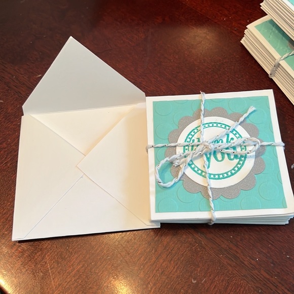 Set of Handmade Thank You mini cards (9 cards per set) - Picture 10 of 11